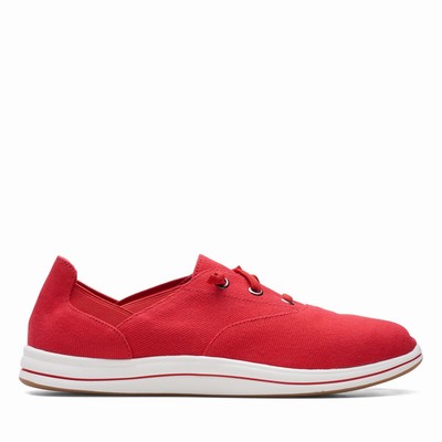 Baskets Clarks Breeze Ave Femme Rouge | CJJP4MSF