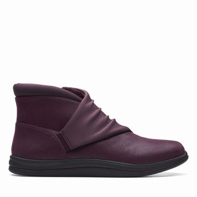 Baskets Clarks Breeze Dusk Femme Bordeaux | WQ5ABOKV