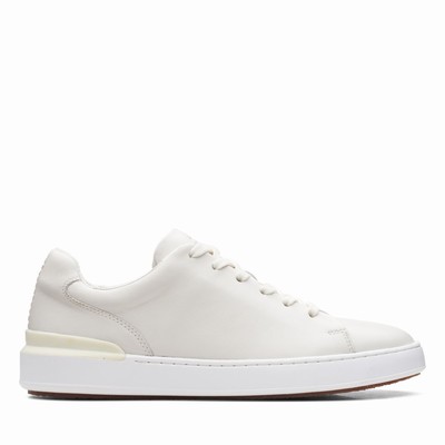 Baskets Clarks Court Lite Dentelle Homme Blanche | BQKHAMFC