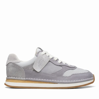 Baskets Clarks Craft Run Tor Femme Grise Clair | LTYPIOKA