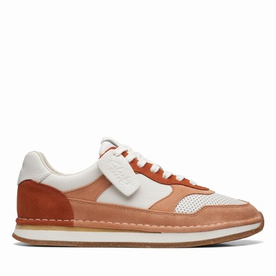 Baskets Clarks Craft Run Tor Homme Corail Blanche | M9E27HAY