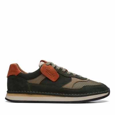 Baskets Clarks Craft Run Tor Homme Vert Olive | GTPR5OBF