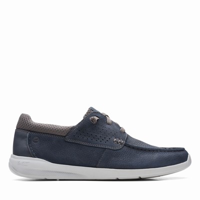 Baskets Clarks Gorwin Moc Homme Bleu Marine | TWHNSVA1