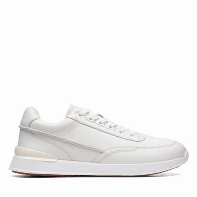 Baskets Clarks RaceLite Dentelle Homme Blanche | RO1R05YY