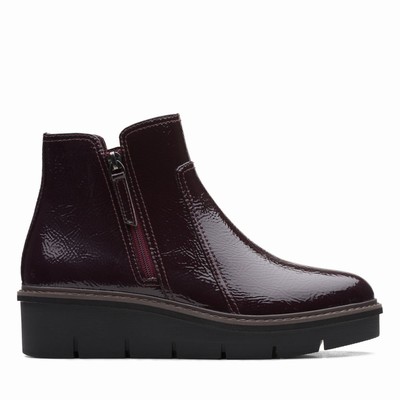 Bottes Clarks Airabell Zip Femme Bordeaux | NTVDSKM4