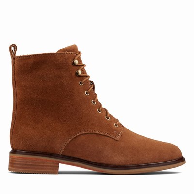 Bottes Clarks Clarkdale Dentelle Femme Marron Clair | 7KSUTPJK