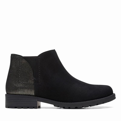 Bottes Clarks Clarkwell Demi Femme Noir | KAXYDZVN