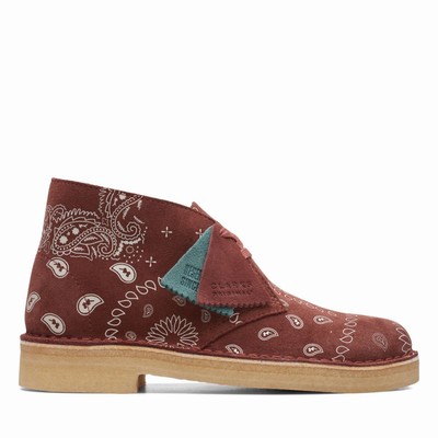 Bottes Clarks Desert Femme Rouge Foncé | 1KAY64WM