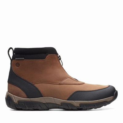 Bottes Clarks Grove Zip II Homme Marron Foncé | TDKAGF52