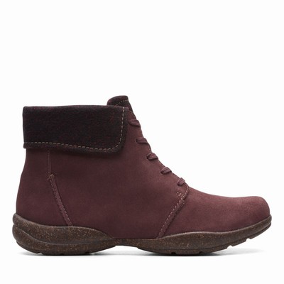 Bottes Clarks Roseville Dentelle Femme Bordeaux | 3HJVGDRY