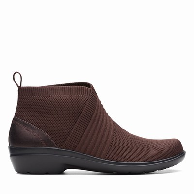 Bottes Clarks Sashlyn Mid Femme Bordeaux | WX3P2LCF