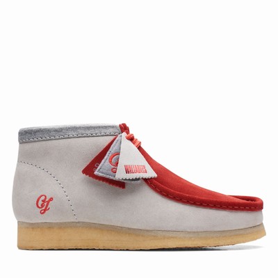 Bottes Clarks Wallabee VCY Homme Rouge Grise | L4D8KJQM