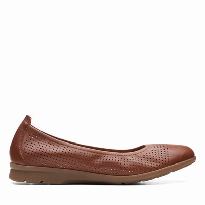 Chaussures Plates Clarks Jenette Ease Femme Marron | ADJNYYDR