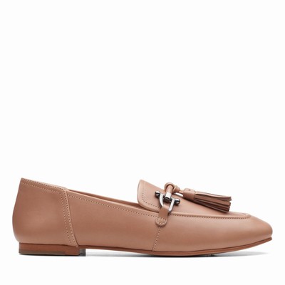 Chaussures Plates Clarks Pure 2 Tassel Femme Corail | SEABXKDT