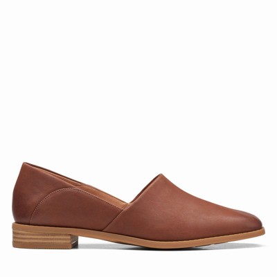 Chaussures Plates Clarks Pure Belle Femme Marron Foncé | SBNFXDWB