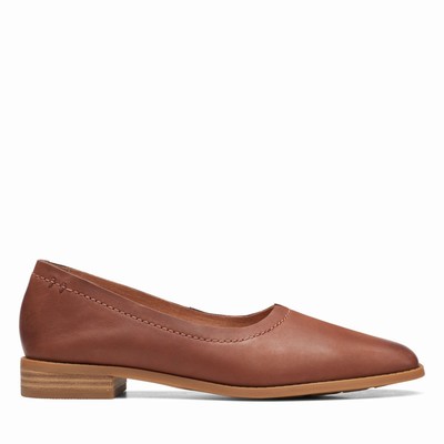 Chaussures Plates Clarks Pure Walk Femme Marron Foncé | CVPR9OPR