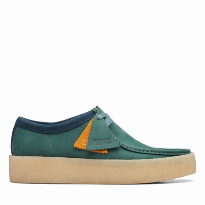 Chaussures Plates Clarks Wallabee Cup Femme Turquoise | RM2KTJFA