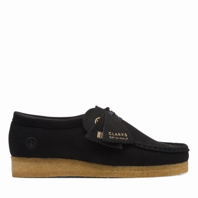 Chaussures Plates Clarks Wallabee Femme Noir | K96SN8QE