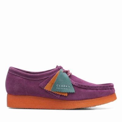 Chaussures Plates Clarks Wallabee Femme Violette | TN1XWLJ7