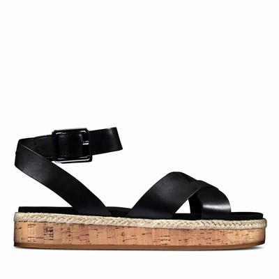 Sandales Clarks Botanic Poppy Femme Noir | KFUDMMJE