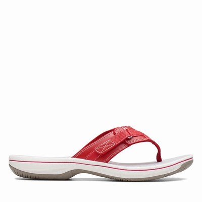 Sandales Clarks Breeze Sea Femme Rouge | D9LA63HN