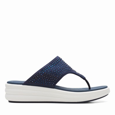 Sandales Clarks Drift Jaunt Femme Bleu Marine | CYT09MSI