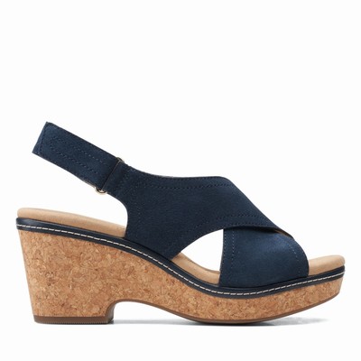 Sandales Clarks Giselle Cove Femme Bleu Marine | DK1DBWCF