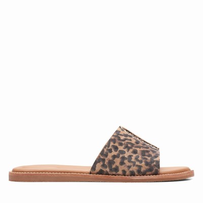 Sandales Clarks Karsea Mule Femme Leopard | P3L0HONU