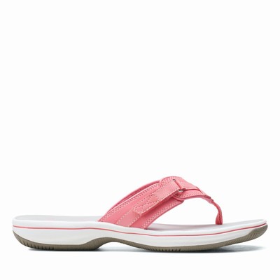 Tong Clarks Breeze Sea Femme Rose Clair | J5I0C4AQ