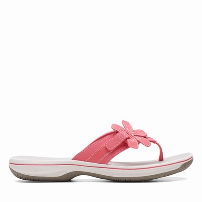 Tong Clarks Brinkley Flora Femme Corail Clair | IORBFMCS