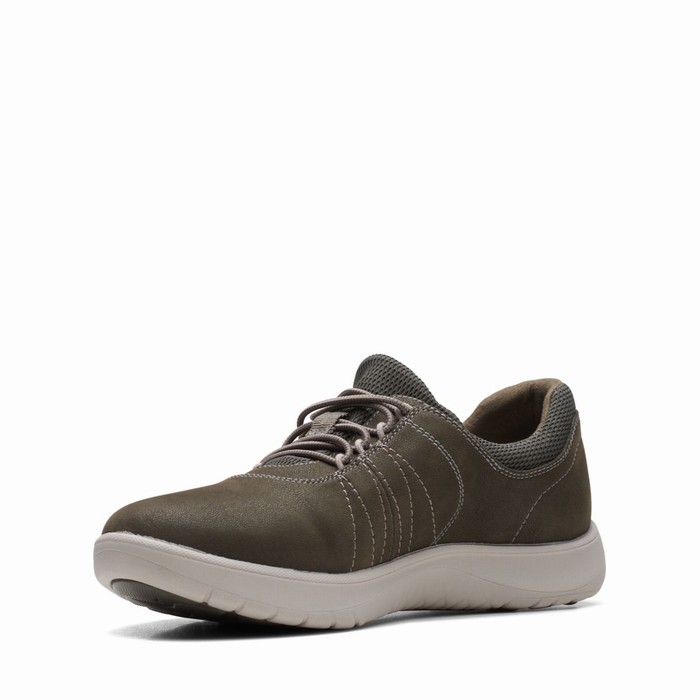 Baskets Clarks Adella Stroll Femme Vert Olive Foncé | 2CRCNARM