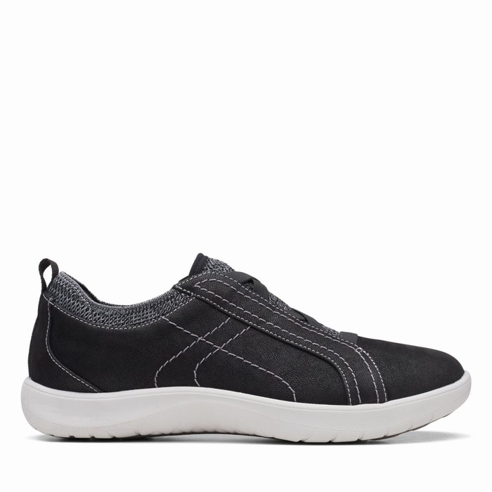 Baskets Clarks Adella Trace Femme Noir | EPTQ64LO