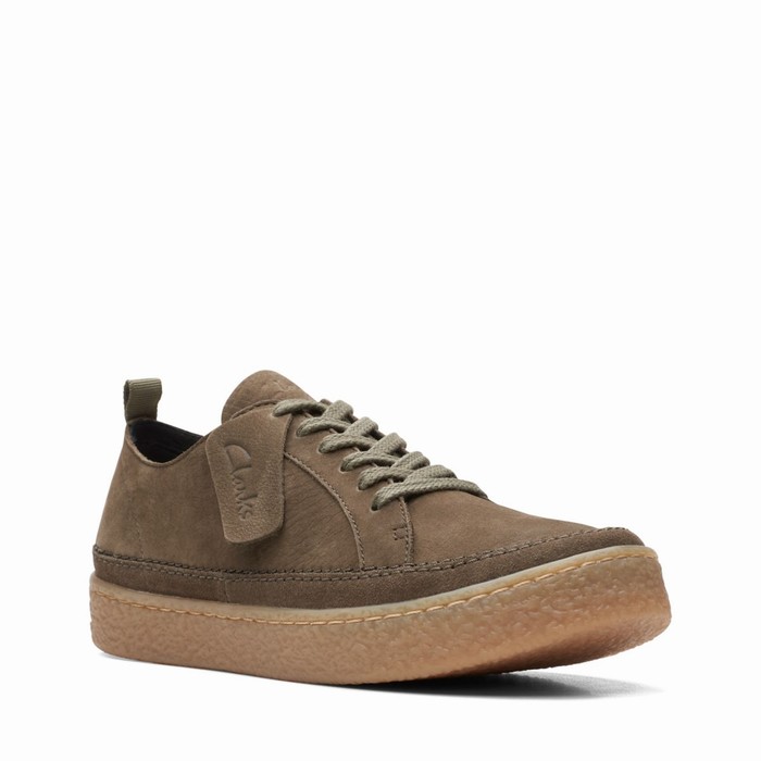 Baskets Clarks Barleigh Dentelle Femme Vert Olive Foncé | ER1SCDHE