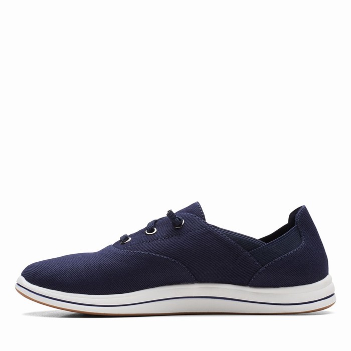 Baskets Clarks Breeze Ave Femme Bleu Marine | XHFRELNU