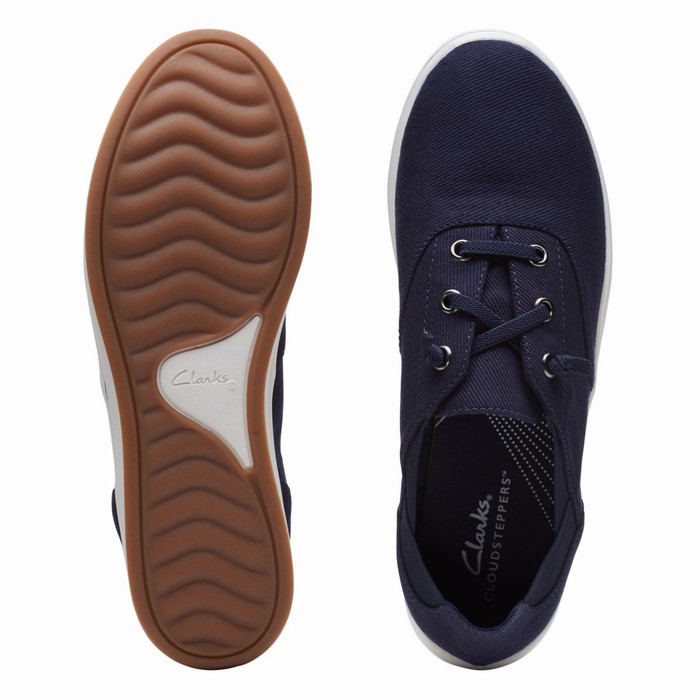 Baskets Clarks Breeze Ave Femme Bleu Marine | XHFRELNU