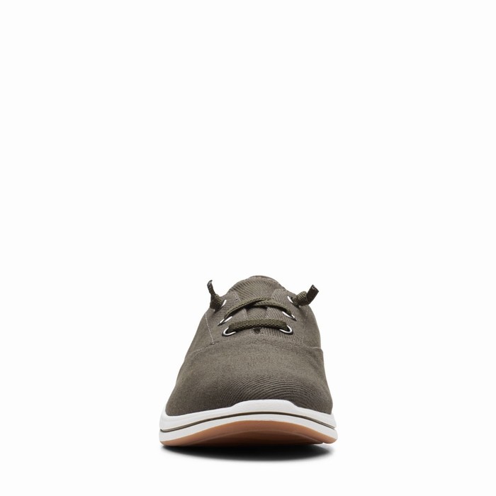 Baskets Clarks Breeze Ave Femme Vert Olive Foncé | HUGSNBNX