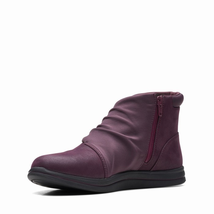 Baskets Clarks Breeze Dusk Femme Bordeaux | WQ5ABOKV