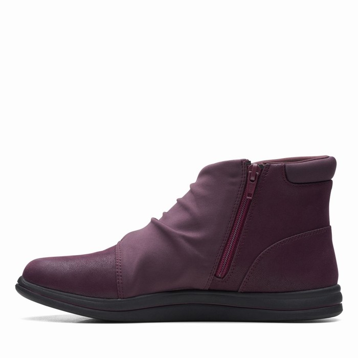 Baskets Clarks Breeze Dusk Femme Bordeaux | WQ5ABOKV