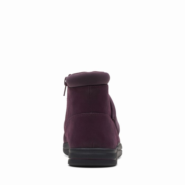 Baskets Clarks Breeze Dusk Femme Bordeaux | WQ5ABOKV