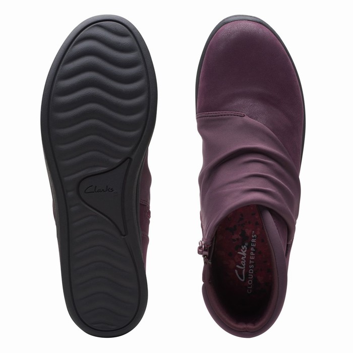 Baskets Clarks Breeze Dusk Femme Bordeaux | WQ5ABOKV