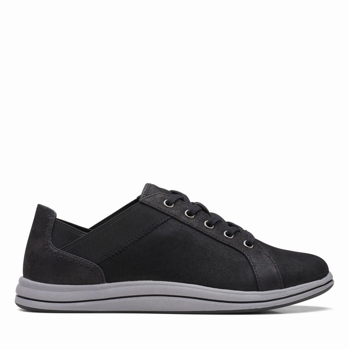 Baskets Clarks Breeze Sky Femme Noir | 3ZFCABEW