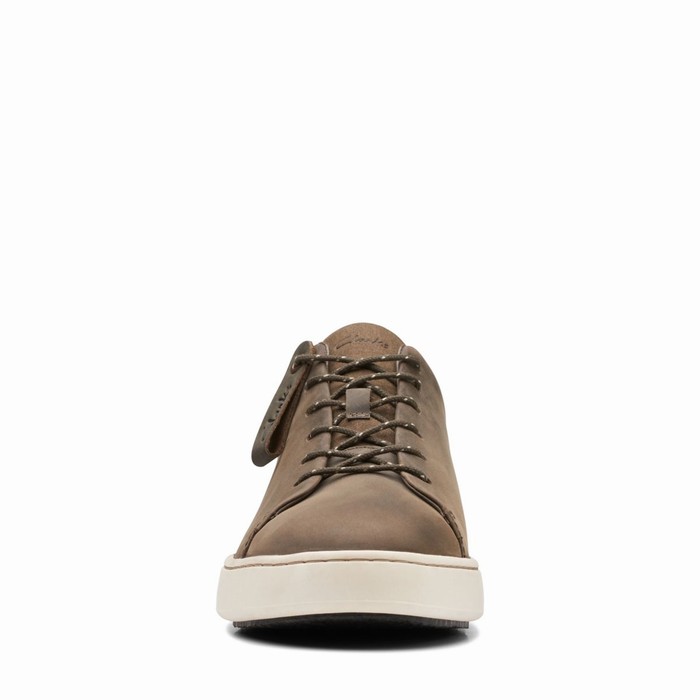 Baskets Clarks Court Lite Dentelle Homme Vert Olive | 0ILQK4AG