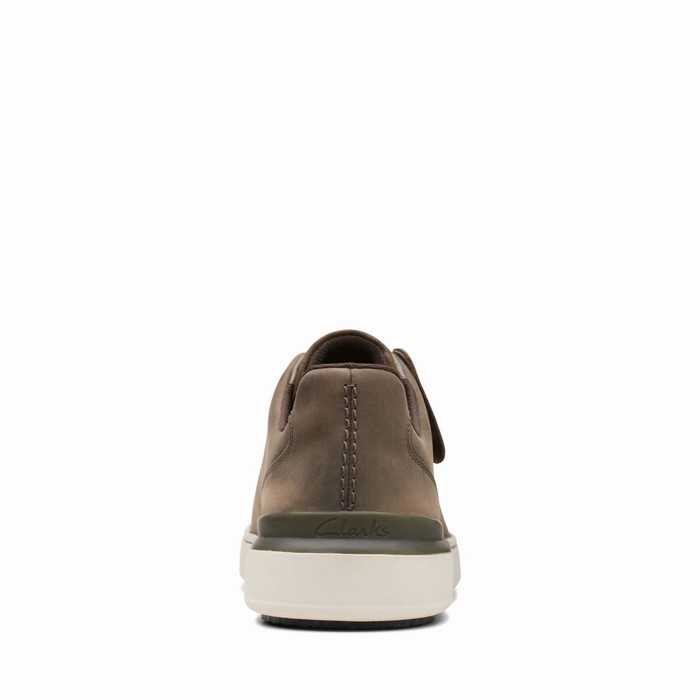 Baskets Clarks Court Lite Dentelle Homme Vert Olive | 0ILQK4AG