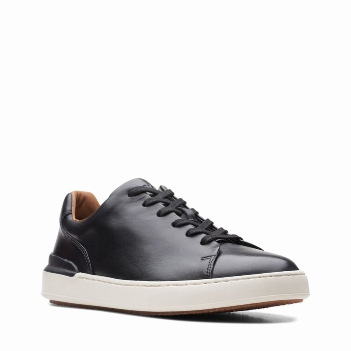 Baskets Clarks Court Lite Dentelle Homme Noir | KZN4VPG8