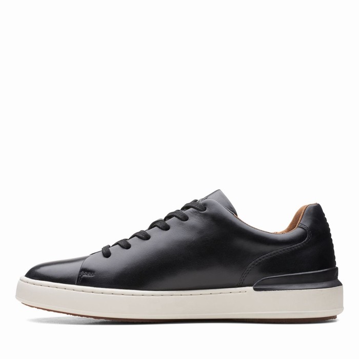 Baskets Clarks Court Lite Dentelle Homme Noir | KZN4VPG8