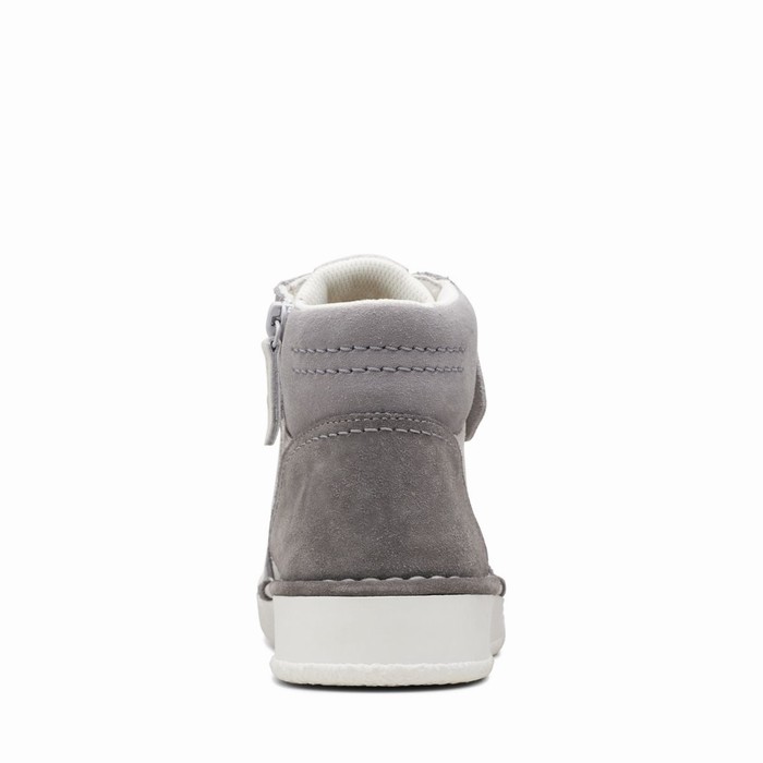 Baskets Clarks Craft Cup Mid Femme Grise Clair | 9VWM4FAR