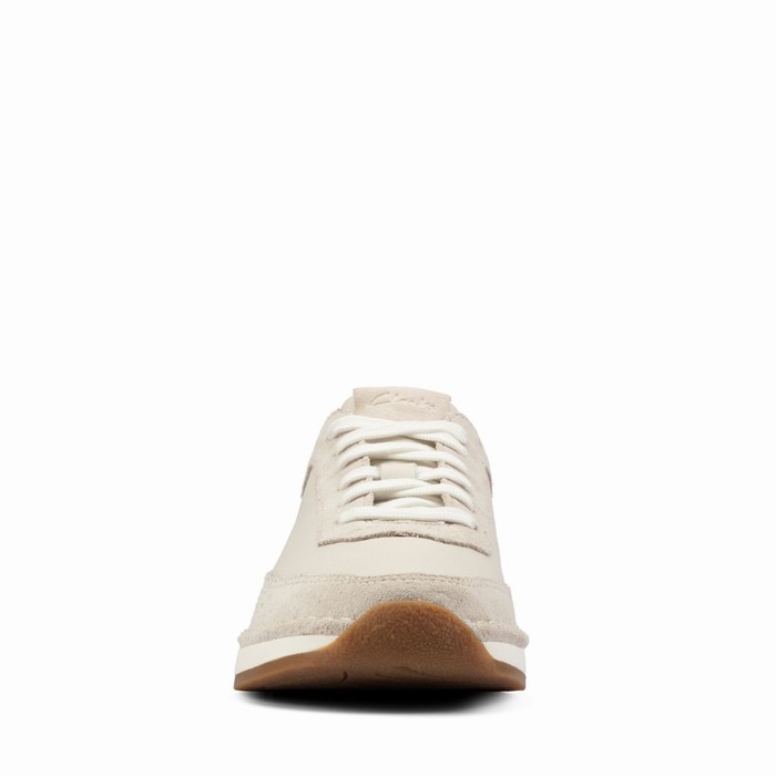 Baskets Clarks Craft Run Dentelle Femme Blanche | ARCFMPGB