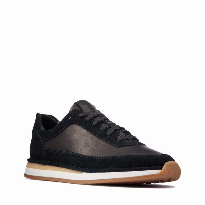 Baskets Clarks Craft Run Dentelle Femme Noir | YJDA1G9Q