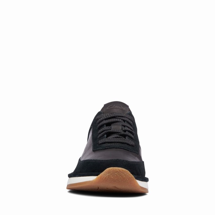 Baskets Clarks Craft Run Dentelle Femme Noir | YJDA1G9Q