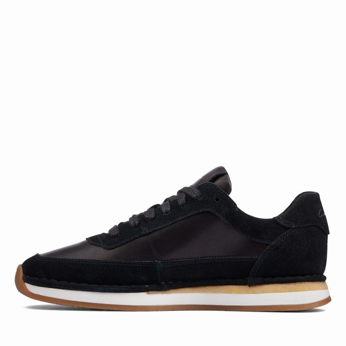 Baskets Clarks Craft Run Dentelle Femme Noir | YJDA1G9Q